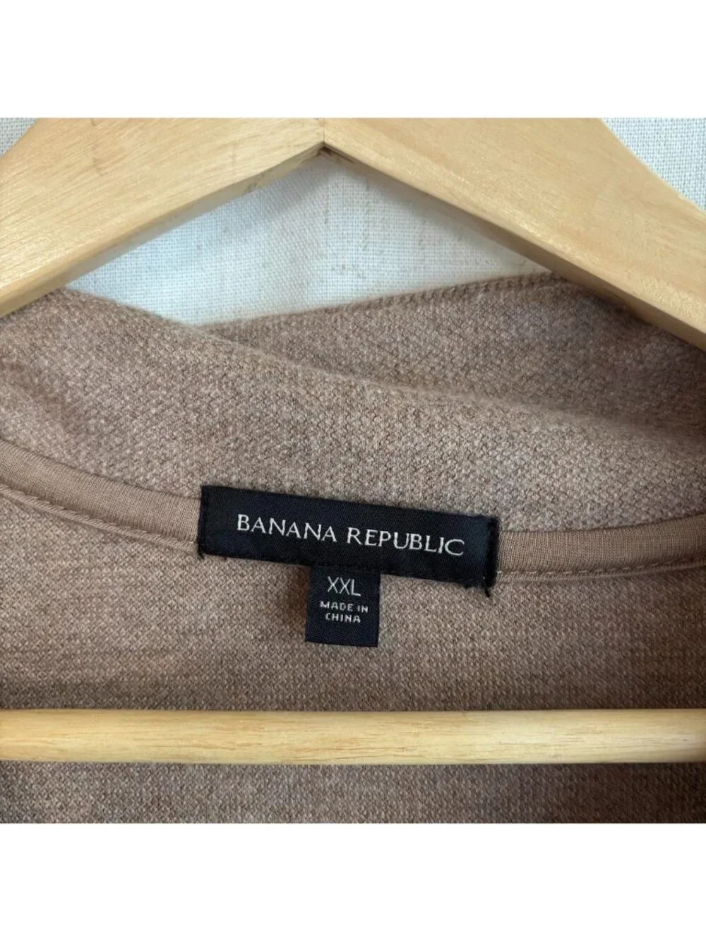 Banana Republic Quarter Zip Tan/Beige Sweater Mens/Unisex XXL